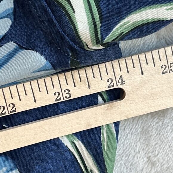 TOMMY BAHAMA Size XL 100% Silk Blue Men’s Floral Hawaiian Camp Shirt - Picture 6 of 7